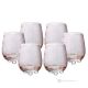 Set of 6 authentic modern hand painted water glasses in premium quality glass.
