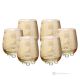 Set of 6 authentic modern hand painted water glasses in premium quality glass.