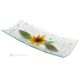 SUNFLOWER – Centerpiece, tray, serving dish handmade artistic glass modern design