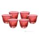 PRESTIGE Set of 6 espresso glasses, superior quality glass, hand painted, elegant modern design.