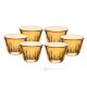 PRESTIGE Set of 6 espresso glasses, superior quality glass, hand painted, elegant modern design.