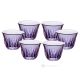 PRESTIGE Set of 6 espresso glasses, superior quality glass, hand painted, elegant modern design.