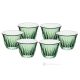 Set of 6 espresso glasses, superior quality glass, hand painted, elegant modern design.