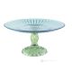 Plate, centerpiece glass of superior quality hand painted modern design.