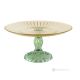 Plate, centerpiece glass of superior quality hand painted modern design.