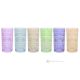 DIAMANTE Set of 6 authentic modern hand painted drink glasses in superior quality glass.
