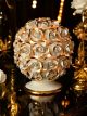 LAMP Table lamp abat-jour lampshade Baroque style artistic ceramic with 24k gold details Swarovski crystals Made in Italy