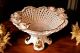 High quality ceramic cake stand, decorated with roses, crystals and gold finishes, handmade.