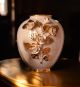 Vase ceramic art - Table decoration - Globe Swarovski accents