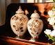 Vase ceramic artwork - Home decò - Set 2 vases globe Swarovski