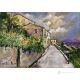 SANTA CROCE DEL SANNIO Acrylic painting on canvas modern Made in Italy 
