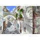 GLIMPSE OF ORSARA Acrylic painting on canvas modern Made in Italy 
