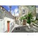 GLIMPSE OF ORSARA Acrylic painting on canvas modern Made in Italy 