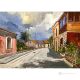 GLIMPSE OF IRPINO Acrylic painting on canvas modern Made in Italy