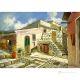 GLIMPSE OF LUCANO Acrylic painting on canvas modern Made in Italy 
