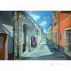 GLIMPSE OF IRPINO Acrylic painting on canvas modern Made in Italy 