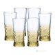Set of 6 authentic modern hand painted water glasses in premium quality glass.