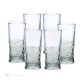 SOUND Set of 6 authentic modern hand painted water glasses in premium quality glass.