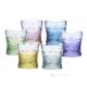 Set of 6 authentic modern hand painted water glasses in premium quality glass.