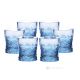 Set of 6 authentic modern hand painted water glasses in premium quality glass.