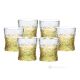 Set of 6 authentic modern hand painted water glasses in premium quality glass.