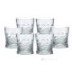 Set of 6 authentic modern hand painted water glasses in premium quality glass.