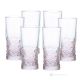 Set of 6 authentic modern hand painted drink glasses in premium quality glass.