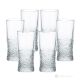 SOUND Set of 6 authentic modern hand painted drink glasses in premium quality glass.