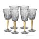 Set of 6 authentic hand-painted stemmed wine glasses made of premium quality glass.