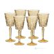 Set of 6 authentic hand-painted stemmed wine glasses made of premium quality glass.