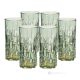 SQUARE Set of 6 authentic modern hand painted drink glasses in premium quality glass.