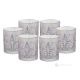 TATTOO Set of 6 authentic modern hand painted water glasses in superior quality glass.