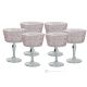Set of 6 authentic hand-painted champagne glasses made of quality glass.