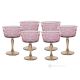 Set of 6 authentic hand-painted champagne glasses made of quality glass.