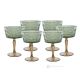 Set of 6 authentic hand-painted champagne glasses made of quality glass.
