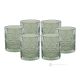 Set of 6 authentic modern hand painted water glasses in premium quality glass.