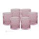 Set of 6 authentic modern hand painted water glasses in premium quality glass.