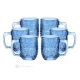 TATUAJE Set of 6 authentic modern hand painted mugs in premium quality glass.