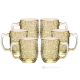 Set of 6 authentic modern hand painted mugs in premium quality glass.