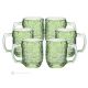 Set of 6 authentic modern hand painted mugs in premium quality glass.