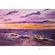 A SUMMER EVENING  Acrylic painting on canvas modern Made in Italy 