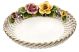 CENTROTAVOLA REALE Centerpiece Tray Bowl Ceramic Creations Baroque 24k Gold Made Italy-Brown