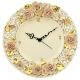 OROLOGIO ROSE Wall Clock Artistic Creations Ceramic Baroque Style 24k Gold Made in Italy
