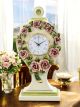 Artwork table clock - Interior décor - Floral sculpture artwork