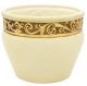 PORTAVASO ORO Cachepot Planter Ceramic Artistic 24k Gold Leaf Handcraft Made in Italy-Beige