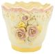 PORTAVASO ROSE 3 Cachepot Planter Ceramic Artistic 24k Gold Deco Handcraft Made in Italy-Pink