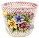 PORTAVASO FIORI 1 Cachepot Planter Ceramic Artistic 24k Gold Deco Handcraft Made in Italy-Pink