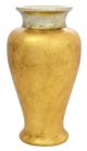 VASO ORO Vase Ceramic Artistic Creations 24k Gold 925AG Leaf Decor Handcraft Made Italy