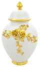 VASO DORATO ROSE Vase Ceramic Artistic Creations Baroque Style 24k Gold Decor Made Italy-White-Gold