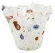 FAZZOLETTO ARGENTO MACETE Murano Glass Vase Bowl Silverleaf Murrine Venice Made Italy